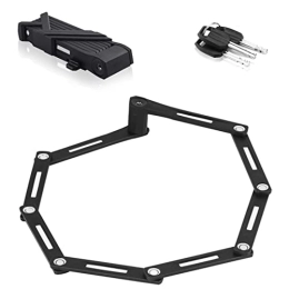 SouiWuzi Accessories Folding Bike Lock Heavy Duty Bicycle High Chain Alloy Steel Anti Theft Cycling Locks Black Bicycle Lock