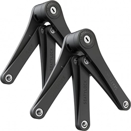 SeatyLock Bike Lock FOLDYLOCK COMPACT BIKE LOCK | Extreme Bike Lock - Heavy Duty Bicycle Security Chain Lock Steel Bars| Carrying Case Included| Unfolds to 85cm / 33.5” | Weight 2.2lb (Black (2 pack - keyed alike))