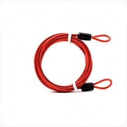 FQYYDD Accessories FQYYDD U Lock 2M Safety Cable Lock Bicycle Motorcycle Anti-Theft Wire Lock. Red