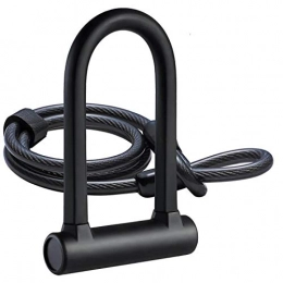 FSSQYLLX Bike Lock FSSQYLLX Bicycle Lock Strong Security U Lock With Steel Cable Combination Anti Theft Bicycle Accessories