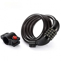 GDYJP Bike Lock GDYJP Bicycle Locks For Bicycle Locks With Self Coiling Combination ​Cable Bike Complimentary Mounting Bracket Bike Lock Cable, Cable Basic Resettable