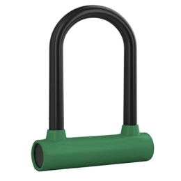 GFHYBP Bike Lock GFHYBP Bike U Lock, Bike U-Lock with 2 Keys, High Security Anti-Theft Lock for Electric Scooter Mountain Bikes, Road Bikes, Shop Doors, Fences, Green