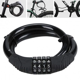 GHJKBJ Bike Lock GHJKBJ Bike Lock, Bicycle Lock Anti-theft Bicycle Code Lock Combination Password Bike Lock Spring Disc Cable Wire Security Lock Mini Portable (Color show)