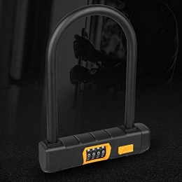 GHJKBJ Accessories GHJKBJ Bike Lock, Lock Bicycle Lock 4 Digit Number Code Password Combination Padlock Security Safety Lock (Color : Black)