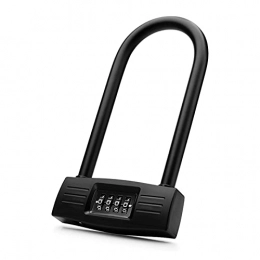 Ginkgo Trading Bike Lock Ginkgo Trading TJN-boutique Bicycles U Lock Heavy Duty Bike Scooter Motorcycles Combination Lock Combo Gate Lock For Anti TheftBlack TANG (Color : B)