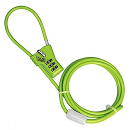 GORIX Bike Dial Lock Wire Chain Cable Key Security Road Mountain Bicycle (GX-647) (Green)