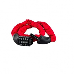 GPWDSN Accessories GPWDSN Bicycle lock Bicycle Lock, Mountain Bike Anti-theft Chain, Combination Lock, Suitable for Bicycles, Motorcycles and Electric Vehicles (Red)