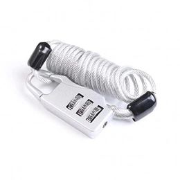 GPWDSN Accessories GPWDSN Bike Locks Heavy Duty, Mini Portable Anti-Theft 3 Digit Password Combination Spring Bicycle Cable Lock, For Outdoor Travel Luggage Helmet Locks(Silver)