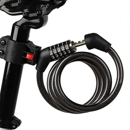 GYYSDY Accessories GYYSDY Bike Lock, Bike Lock Cable With Anti-theft Lock Cylinder, Coiled Secure Keys Bike Cable Lock, PVC Anti-scratch Coating Bicycle Cable Lock, Mounting Bracket Included