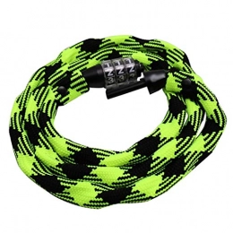 H-M-SJZ Accessories H-M-SJZ Bicycle Lock, Security Chain Lock, Cable Car Bicycle Lock Mountain Bike Locks / Code / 1.2 Three Meters Long (Color : Green)