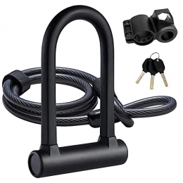 DZX Accessories Heavy Duty Bike Lock, Bike lock Strong Security U Lock with Steel Cable Bike Lock Combination Anti-theft Bicycle Bike Accessories for, Road, Motorcycle, Chain-STYLE (Color : STYLE 2)