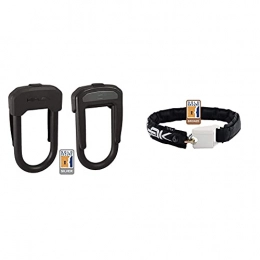 Hiplok Accessories Hiplok D Wearable Bicycle D / U Lock & Lite Unisex Adult Wearable Chain Bicycle Lock, Multicolour (Black / White), 6 mm x 75 cm