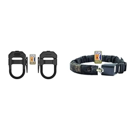 Hiplok  Hiplok DXF Sold Secure Gold U Lock and Frame Bracket, Black, Locking Area: 15cm X 8.5cm & Gold: Sold Secure Rated Wearable Chain Bicycle Lock