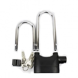 HKLY Accessories HKLY Bike lock Bicycle Aluminum Alloy Anti-Theft Padlock Household Motorcycle Black Alarm Lock Adjustable Smart Multi-Function Alarm Lock (Color : Black)