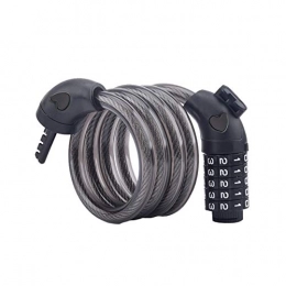 Home gyms Accessories Home gyms Bicycle lock with 5-digit code, 1.2M bicycle lock combination cable lock Lightweight and safe bicycle chain lock, suitable for bicycles, mountain bikes, scooters (Color : Black)