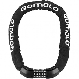 Homoto Bicycle combination chain lock, 85 cm length, 360 degree rotating lock head, with waterproof keyhole cover, motorcycle chain lock, 8 mm steel chain