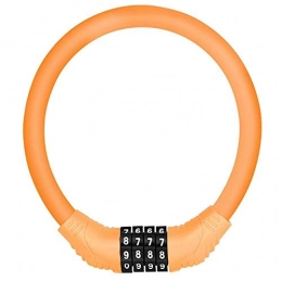HPPSLT Accessories HPPSLT Bike lock Digit Bicycle Chain Lock Anti-theft Anti-Cutting Alloy Steel Motorcycle Cycle Bike Cable Code Password Lock Anti Theft Lock-black bicycle lock (Color : Orange)