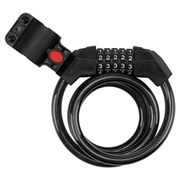 HPPSLT Accessories HPPSLT Bike lock -digit password lock Combination Number Code Bike Bicycle Cycle Lock Steel Cable Chain Self-contained lock frame bicycle lock