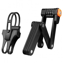 HSTG Accessories HSTG Bicycle Lock, Alloy Steel Folding Lock, Folding Bike Lock with 4 Password Anti-theft, Mtb Road BikeAnti-theft Password Lock, Bicycle Accessories