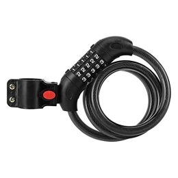 HSYSA Accessories HSYSA Bicycle Lock Bike Lock Electric Mountain Bicycle Fixed Portable Antitheft Strip Lock Coded Lock Bicycle Accessories (Color : Black)