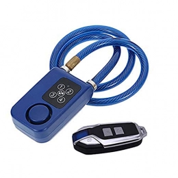 Huai1988 Bike Lock Huai1988 Bike Lock, Alarm Bike Lock Universal Security Alarm Lock Bicycle Anti-theft Lock with Remote Security Wireless Remote Control Electric Bike Motorcycle Alarm Cable Lock Safety Lock (Blue)