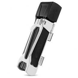 Huanxin Accessories Huanxin Bicycle Lock / Folding Lock / Secure Folding Lock with Comfortable, Very Light & Compact Joints Bicycle Lock Anti-Theft Only 883G, White