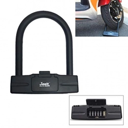 IEAST Bicycle Lock U-Shaped Motorcycle Bicycle Safety 5-Digital Code Combination Lock, For Bikes, Bicycle,Motorbikes, Motorcycles, Scoote (Color : Black)