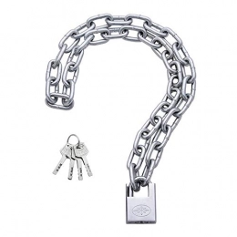 InChengGouFouX Bike Lock inChengGouFouX Multifunctional Use Bicycle Chain Lock Is Ideal For Safety and Portable Electric Bicycle Scooter Lightweight Bicycle Lock (Color : Silver, Size : 100cm)