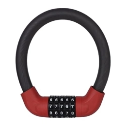 IZUGA Accessories IZUGA Combination Padlocks Bicycle Lock Anti-theft Bold Wire Anti-shear Five-digit Password Cycling Equipment Portable Universal Bike Accessories Sports & Outdoors (Size : Mini red)