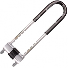 JIAGU Accessories JIAGU Bike Lock Cable Core Bicycle U-shaped Lock Glass Door Lock Copper Lock Riding Accessories Anti-Theft Bicycle Lock (Color : Black, Size : 43x11.7cm)