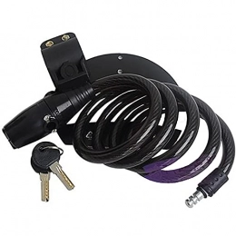 JIAGU Accessories JIAGU Bike Lock Cable Motorcycle Lock Wire Lock Bicycle Alarm Lock Mountain Bike Lock Anti-Theft Bicycle Lock (Color : Black, Size : 1.2x120cm)