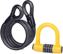 JIAOXIAOHUI Bike Lock JIAOXIAOHUI Bike Security Steel Cable 4FT / 7FT, Braided Steel Flex Lock Cable 12mm Thick Heavy Duty Vinyl Coated Flexible Steel Cable with Loop End bike lock with key
