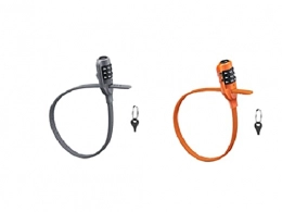 JIEYANG Bike Lock JIEYANG 2 Pcs Bike Cable Lock Multi Stable Bicycle Helmet Lock Password Cycling Lock for MTB Road Bike Gray & Orange (Color : Gray orange)
