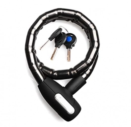 JIEYANG Accessories JIEYANG MTB Bike Cable Lock 0.85m Waterproof Anti-theft Bicycle Lock With 3 Keys Cycling Accessories (Color : Black)
