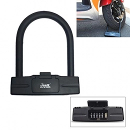 JUNNA-SPOTRS Accessories JUNNA U-Shaped Motorcycle Bicycle Safety 5-Digital Code Combination Lock Bike Outdoor Bicycle Equipment (Color : Black)
