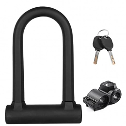 JustSports Bike Lock JustSports Cycling Cable Locks Safety Motorcycle Scooter Cycling Lock Bike U Lock Safety Waterproof Bicycle Padlock with 2 Keys Anti-Theft for Fences Motorcycles Gates