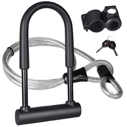KASTEWILL Bike U Lock Heavy Duty Bicycle U-Lock, Combination Bike U Shackle Secure Locks with 16mm Shackle, 4ft Length Security Cable and Sturdy Mounting Bracket for Bicycle, Motorcycle and More
