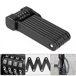 KAUTO Accessories KAUTO Mini Portable Bicycle Folding Lock, Compact Cycling Bike Security Password Lock, Heavy Duty Steel Alloy 4 Codes Lock