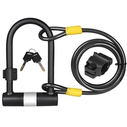 keabys Large Bike U Lock with Cable (5.9ft)
