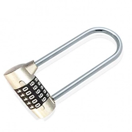 KJGHJ Accessories KJGHJ Bike Lock Practical Furniture Security Wide 5 Digit Combination Position Resettable U-Lock (Color : Silver)