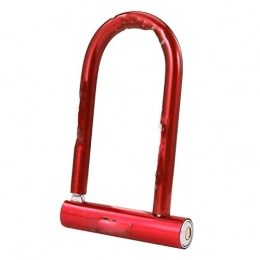 KJGHJ Accessories KJGHJ Bike Lock Type 28 Universal Cycling Safety Bike U Lock Steel MTB Road Bikes Bicycle Cable Anti-theft Heavy Duty Lock, Bike U Lock (Color : Red)