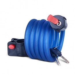 KMDSM Bike Lock KMDSM Bicycle Lock / Mountain Bike Lock / Anti-theft Line Lock / Bicycle Accessories / 1.5 M / Blue / Black (Color : Blue)