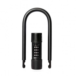 KMDSM Accessories KMDSM Bicycle Lock, U-lock, Glass Door Lock, Password Lock, Mountain Bike Lock (Color : Black)