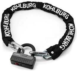 KOHLBURG Bike Lock KOHLBURG massive chain lock 120cm long & 12mm strong with highest security level 10 / 10 - secure heavy duty lock for motorbike, bicycle and e-bike - safe motorcycle lock