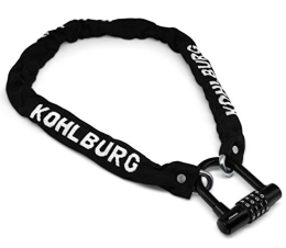 KOHLBURG Accessories KOHLBURG secure combination lock with 8mm thick chain - 110cm extra-long bicycle lock with number combination - chain lock for bicycles