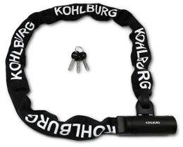 KOHLBURG Accessories KOHLBURG Security Chain Lock – Lock 120 cm Long with 8.5 mm Thick 4-Edge Chain Made of Hardened Special Steel – Secure Bicycle Lock with 3 Keys for E-Bike Bicycle and Motorcycle