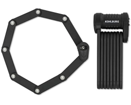 KOHLBURG Accessories KOHLBURG security folding lock - bicycle lock 89cm long - very secure folding lock made of hardened special steel - lock for e-bikes & bicycles with holder