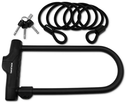KOHLBURG Accessories KOHLBURG Security U-Lock with Highest Security Level 10 / 10 - Secure Bicycle Lock with 170 cm Cable - Large Lock with Bracket for E-Bike and Bicycle