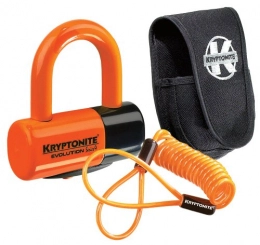Kryptonite Accessories Kryptonite 999591 Evolution Premium Pack Lock with Pouch - Orange, Disc