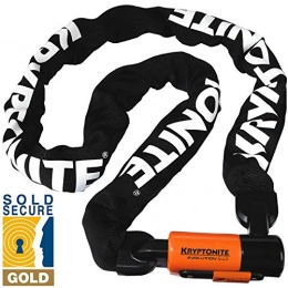 PIPROX Bike Lock Kryptonite Evolution 1016 Integrated Chain - 10mm X 160cm (Sold Secure Gold)